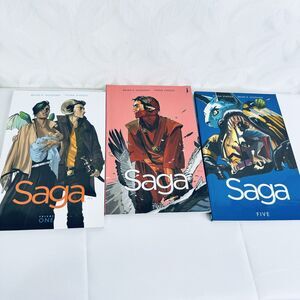 Saga Volume 1-2 5 TPB Lot Image TradePaperback Brian K‎ Vaughan & Fiona Staples